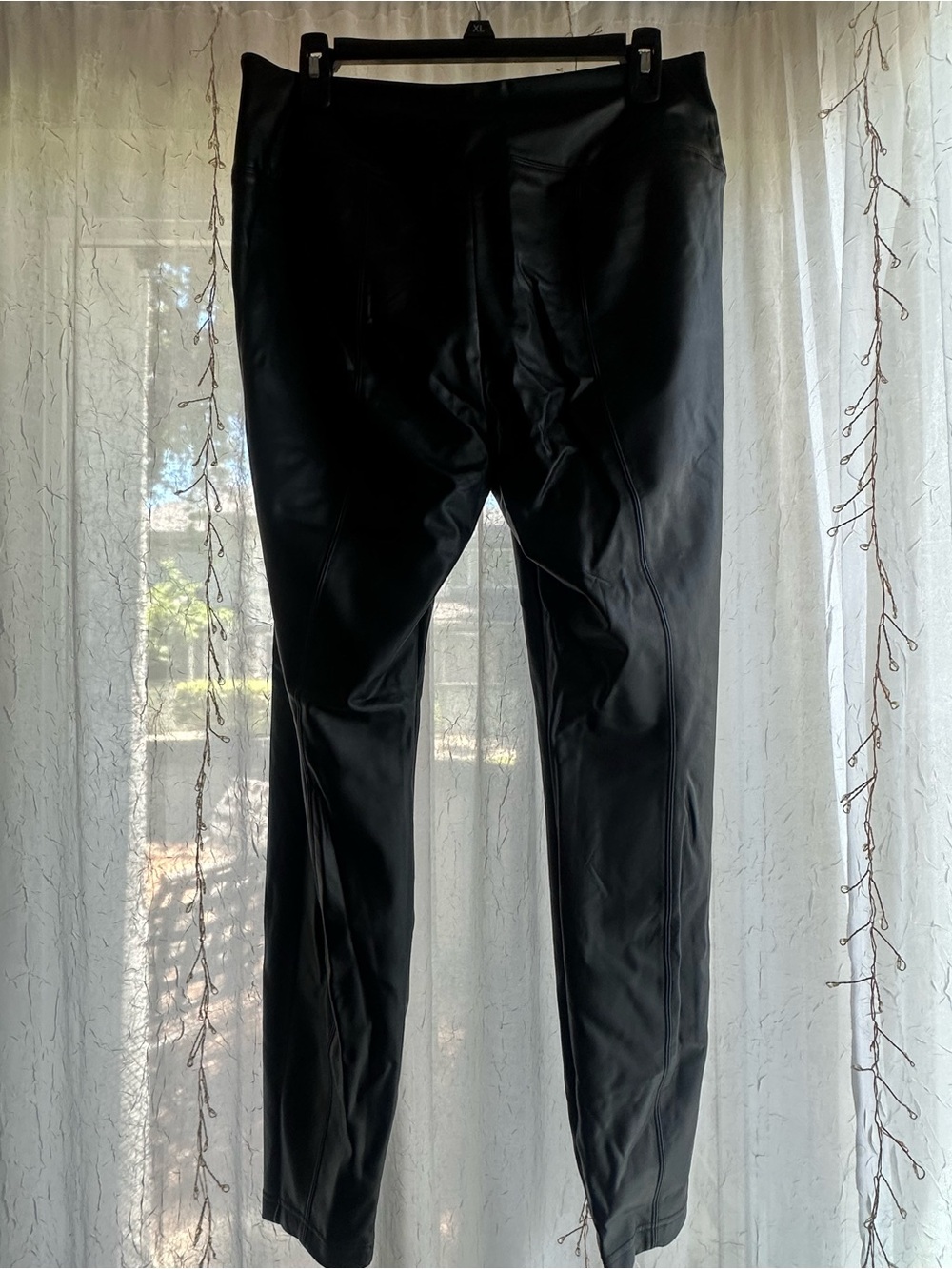 NWT WHBM Faux Leather Leggings XL Black High Rise Grease Style - Picture 5 of 6